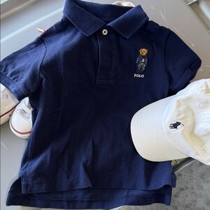 Polo by Ralph Lauren Navy Polo with Bear Embroidery